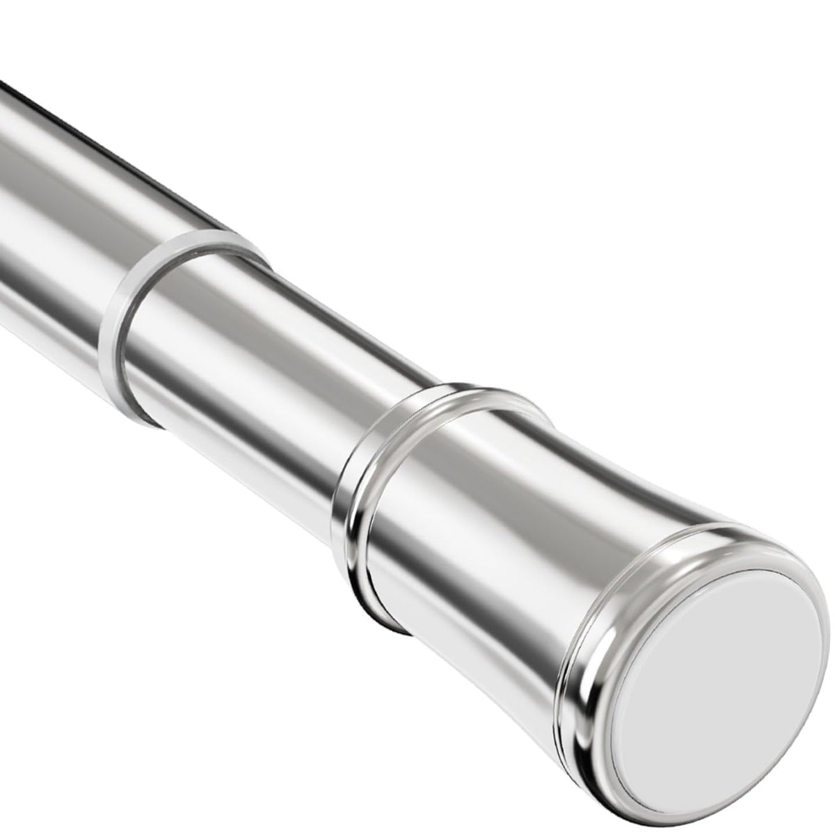 Stainless Steel Shower Curtain Rod Extendable Shower Curtain Pole No Drilling Tension Rod Adjustable Curtain Rail for Living Room, Bathroom