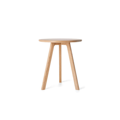 Raico Round Side Table 100% Solid Oak Wood Occasional Minimal Scandinavian End Table for Living Room Natural Oak