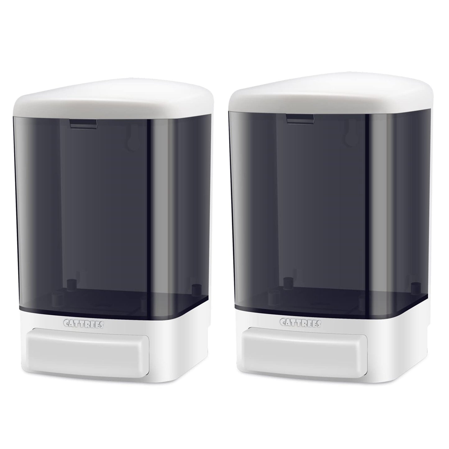 CATTREES 2 Pack Soap Dispenser Wall Mounted, Commercial Soap Dispenser, 1000ml/33.8oz Plastic Manual Dispenser Pump,Shower Gel Liquid Shampoo Hand