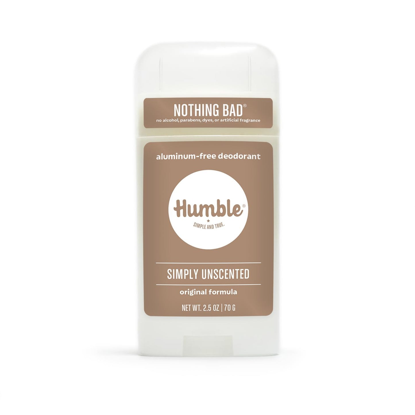 Humble All Natural Deodorant, Aluminum And Paraben Free, Cruelty Free Men And Women Deodorant Unscented 1-Pack