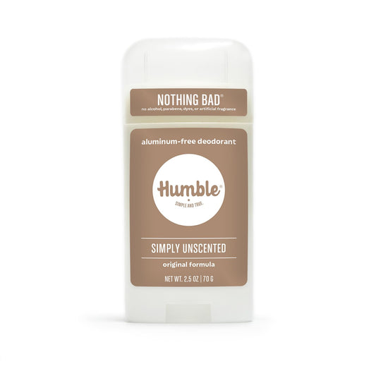Humble All Natural Deodorant, Aluminum And Paraben Free, Cruelty Free Men And Women Deodorant Unscented 1-Pack