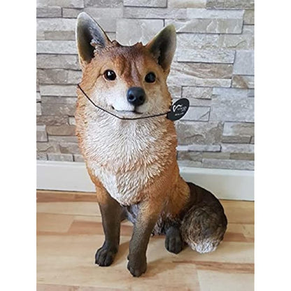 Vivid Arts XRL-SFOX-A Large Sitting Fox Resin Ornament
