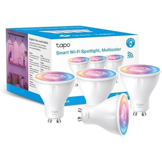 Tapo Smart WLAN Light Bulb GU10 L630, 4 Pieces, Energy Saving, 3.5 W Equivalent to 50 W, Dimmable Lamp, Compatible with Alexa, Google Assistant,