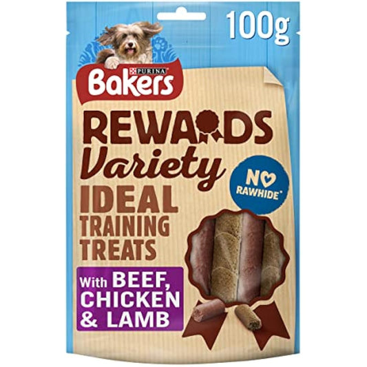 Bakers Rewards Dog Treats Mixed Variety 100g, Pack of 8