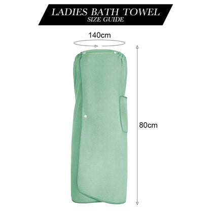 Aomig Towel Wrap Robe for Women, Quick Dry Microfibre Womens Body Wrap Towel, Bathrobe Wrap Adjustable Closure