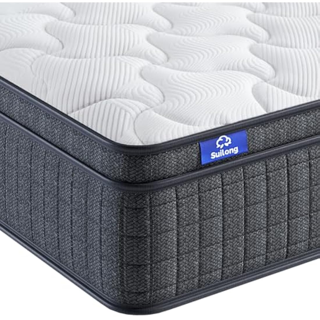 SuiLong 3FT Single Mattress, 12 Inch Memory Foam Individually Spring Hybrid Mattress, Orthopedic Mattresses for Back Pain Relief, Edge Support, Medium Feel (3ft by 6ft3, 90cm x 190cm x 30cm)