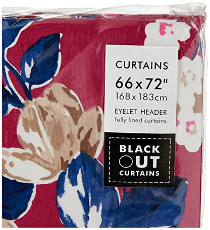 Catherine Lansfield Canterbury Easy Care Eyelet Curtains Plum, 66 x 72 Inch