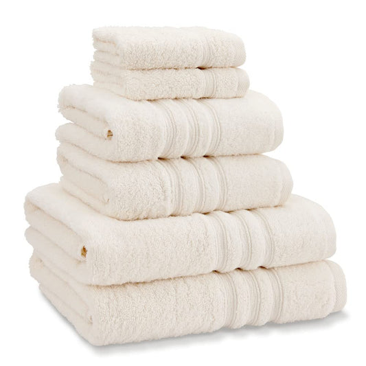 Catherine Lansfield Zero Twist Cotton 6 Piece Towel Bale Set Cream