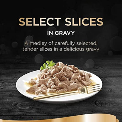 Sheba Select Slices in Gravy – Poultry Selection – Wet cat food pouches for adult cats – 72 x 85g pack