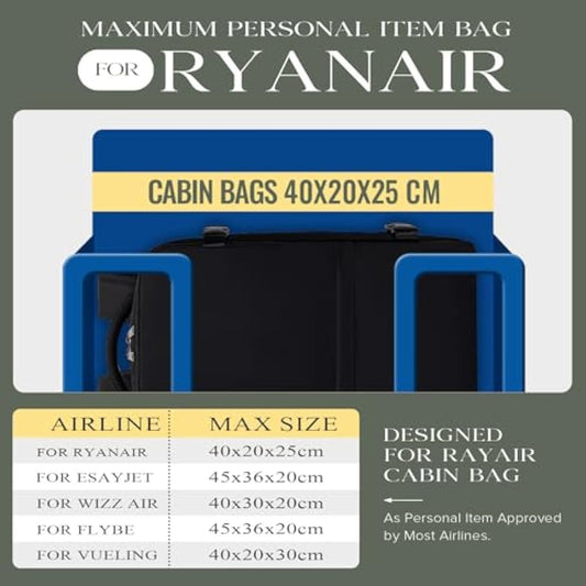 Cabin Bags 40x20x25 for Ryanair Underseat Carry-ons Bag Hand Luggage Bag Travel Backpack Cabin Size 20L