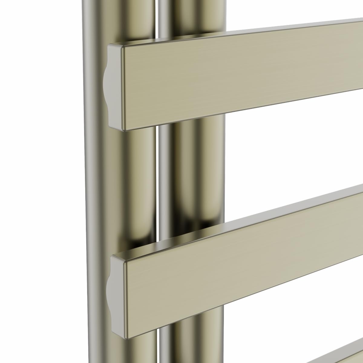 Warmehaus Bathroom Heated Warming Towel Rail 1600x600mm Brushed Brass