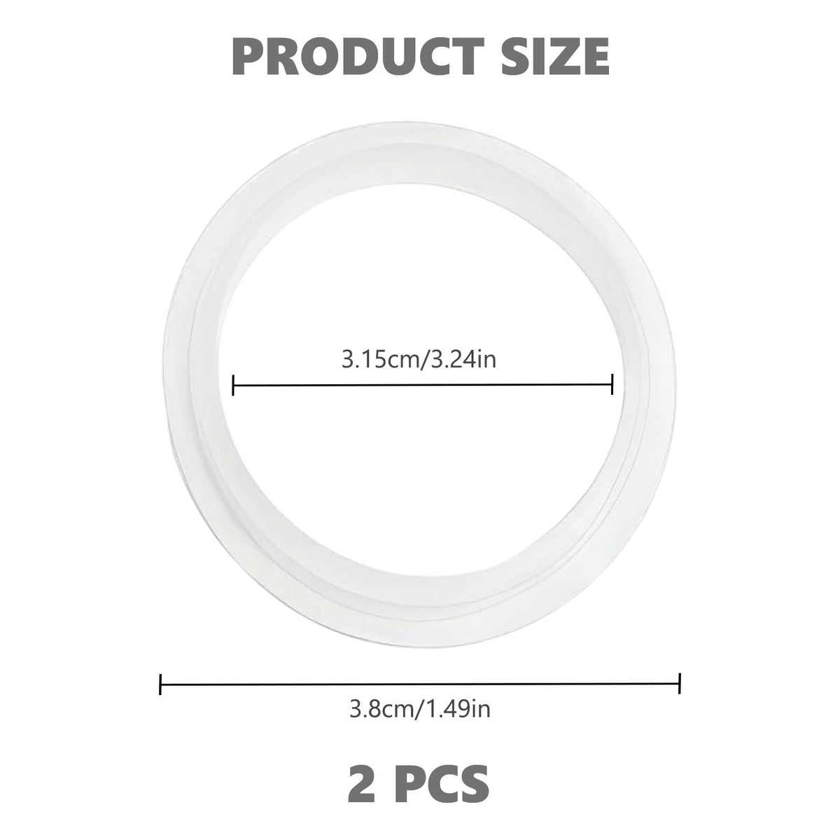 2pcs O-Rings Seal Rubber Gasket, Bathroom Sink Drain Plug Stopper Rubber Seal Ring, Sink Gaskets Bath Plug for Bathroom 31.5/38mmTransparent
