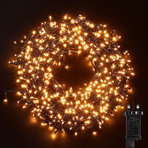 Avoalre LED Christmas String Lights 10M 100LEDs 8 Mode IP44 Warm White Indoor/Outdoor Low Voltage Lights Ambiance Decoration for Christmas Wedding Party & Pub