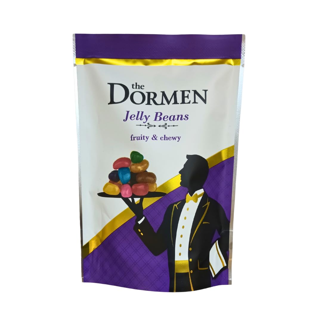 The Dormen Jelly Beans - Colourful Fruity Jelly Beans, 8 Packs of 130g Each, Vibrant Flavours, Loved by All Ages, Gluten-Free