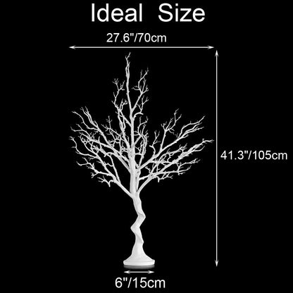 White Artificial Tree Twig Tree - 105cm Tall Fake Christmas Tree for Table Centrepiece Ornament Display Tree Large Easter Tree Inweder Wishing Tree