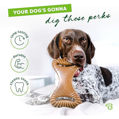 Benebone Indestructible Dental Dog Chew Toy for Aggressive Chewers, Long Lasting Tough Boredom Breaker for Dogs, Real Bacon Flavour, For Small Dogs, Made in the USA.