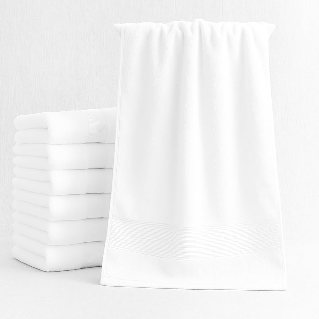 Symphony Hand Towels,100% Cotton Set of 02 Size 50x90cm Ultra Gentle 500 GSM Super Soft Highly Absorbent & Quick Drying Hand Towels for Unisex