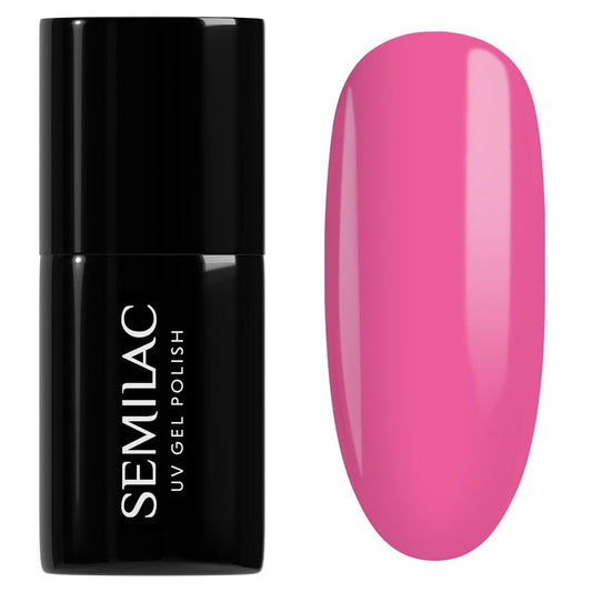 SEMILAC Gel Nail Polish 277 Light Fuschia - Full Coverage Gel Polish - Soak Off Easy To Use LED/UV Nail Lamp - Long Lasting Manicure and Pedicure up