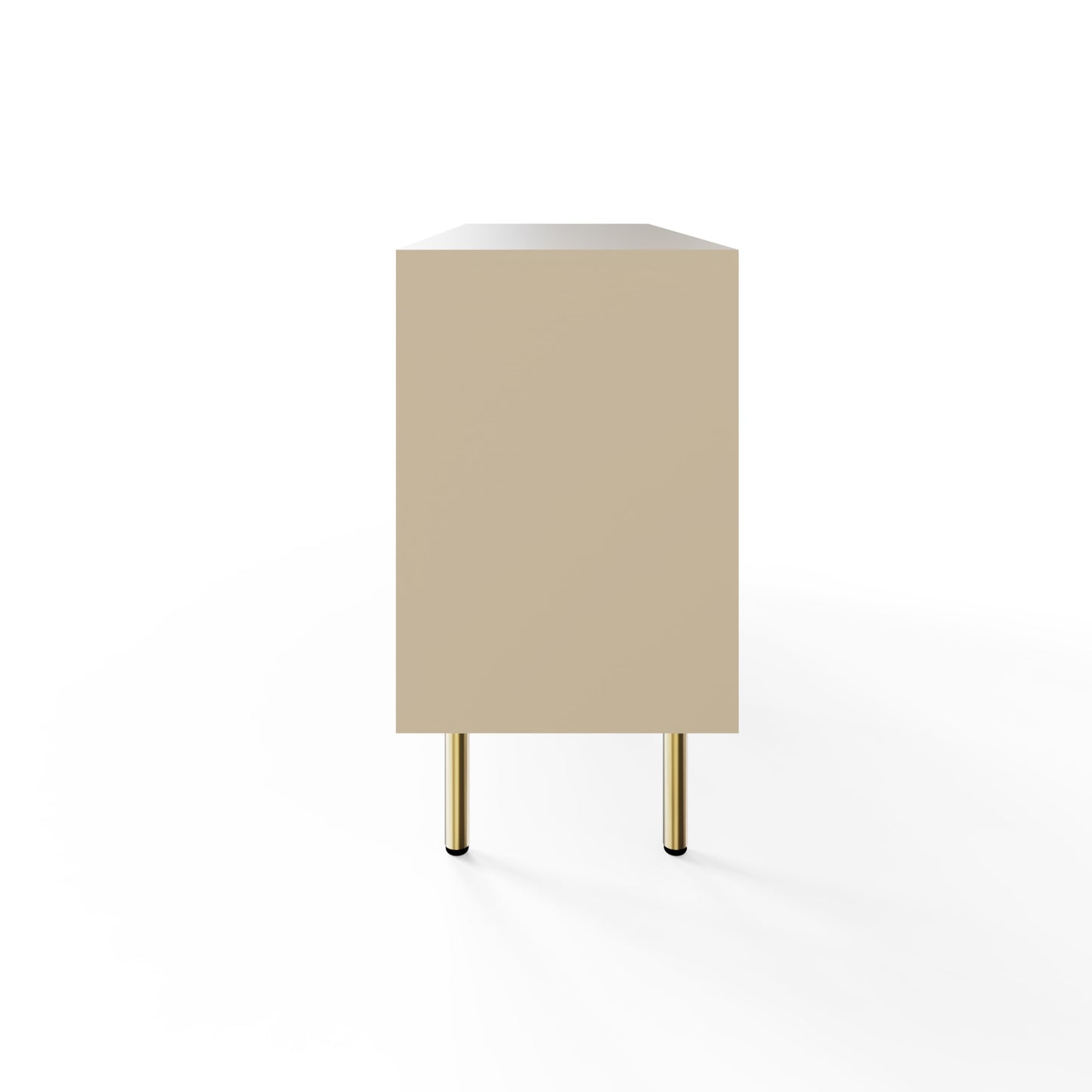 GFW Nervata Sideboard, Oak Effect Storage Cabinet with 3 Drawers, 2 Doors & Art Deco Inspired Design