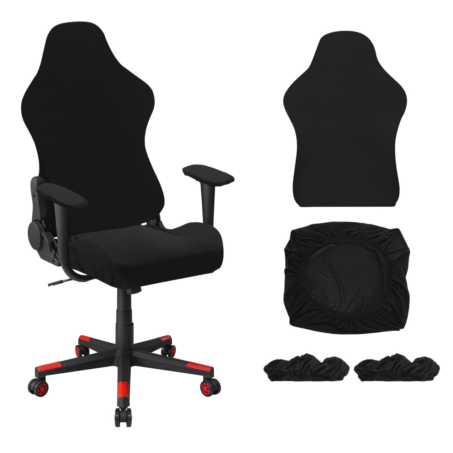 sourcing map Gaming Chair Covers, Stretchable Office Computer Chair Slipcover with Armrest Covers