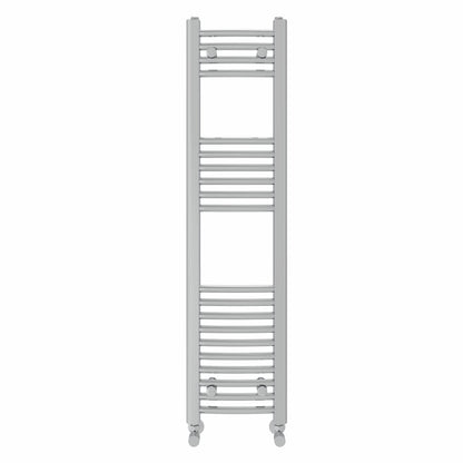 NRG Chrome Heated Towel Rail Curved Designer Bathroom Radiator - 1200×300mm