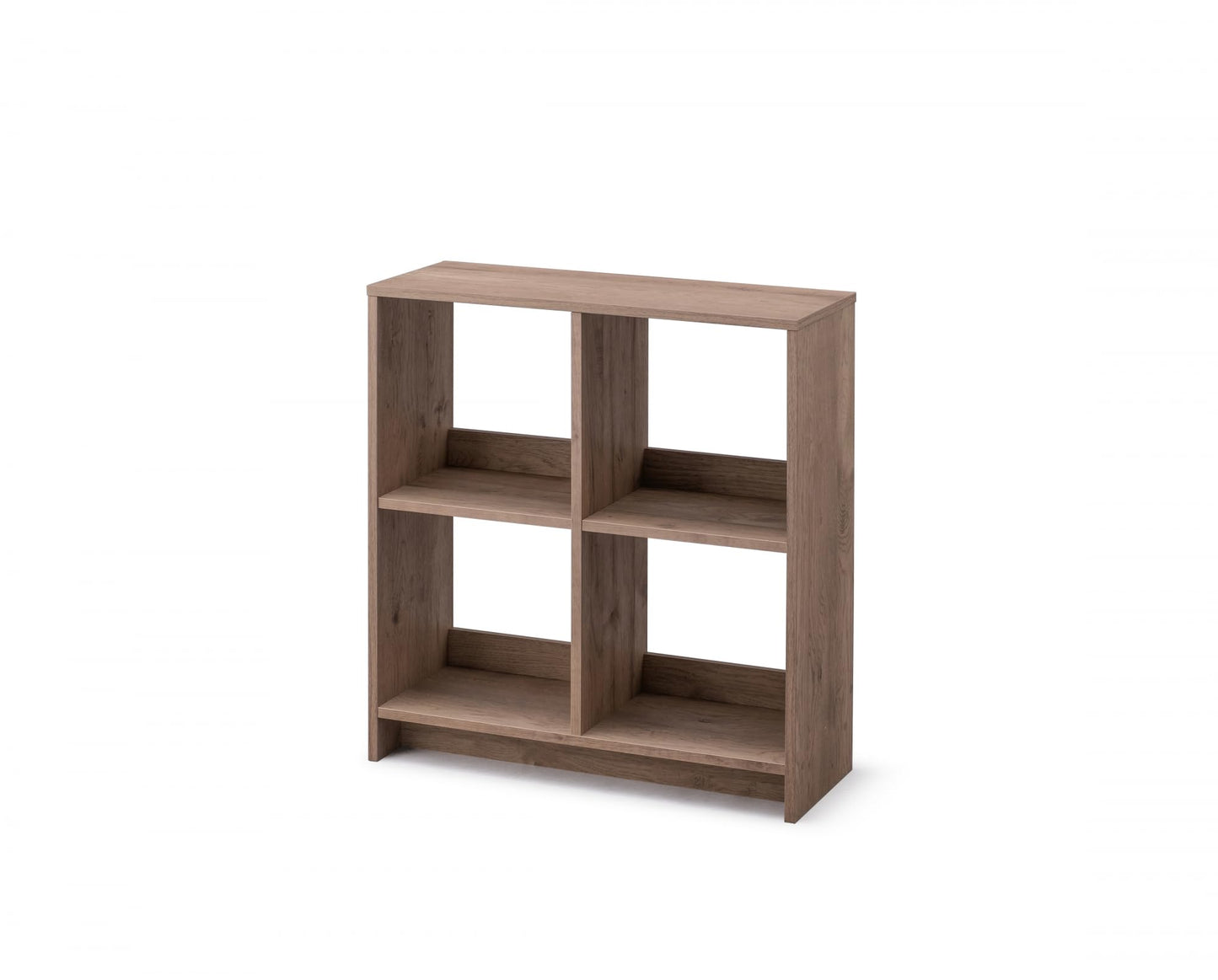 Iris Ohyama,Wooden Open Shelf, 4 Cube storage unit, Organiser, Modern design, Living room, Bedroom, Study room,WOS-4 - Ash Brown