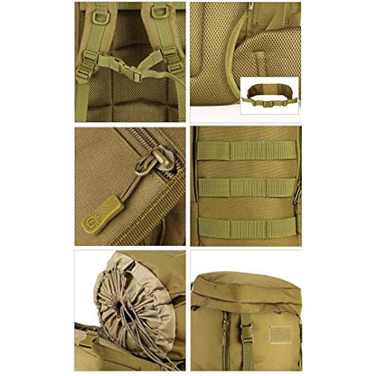 YUHAN Hiking Backpack 85L Large Tactical Backpack Military Army Combat Rucksack Trekking Rucksack MOLLE Backpack