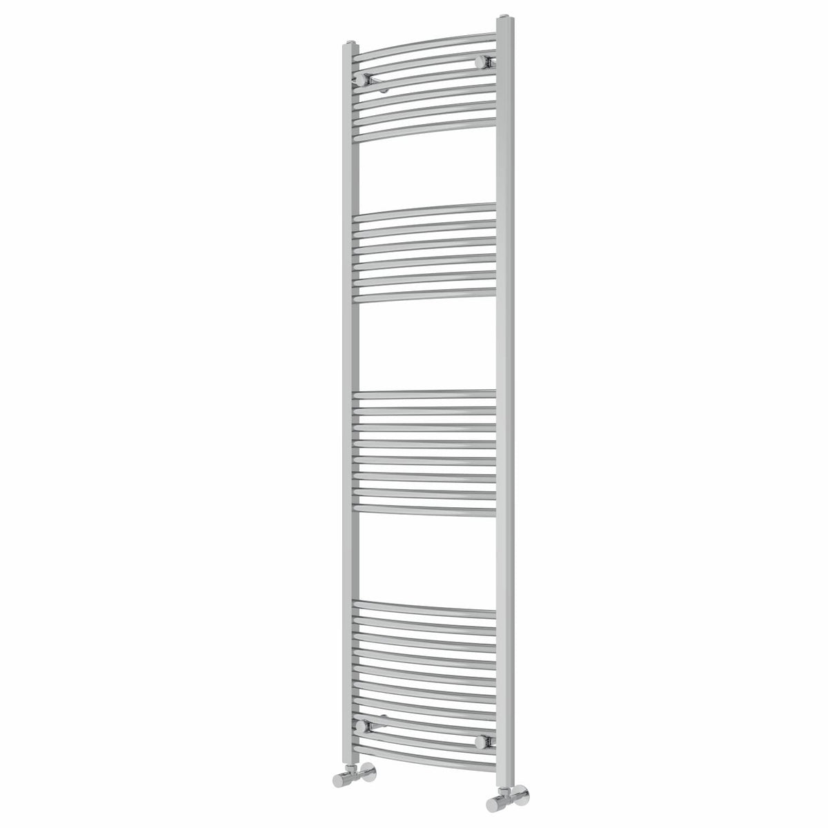 NRG Curved Chrome Bathroom Heated Towel Rail Radiator 1800x500mm