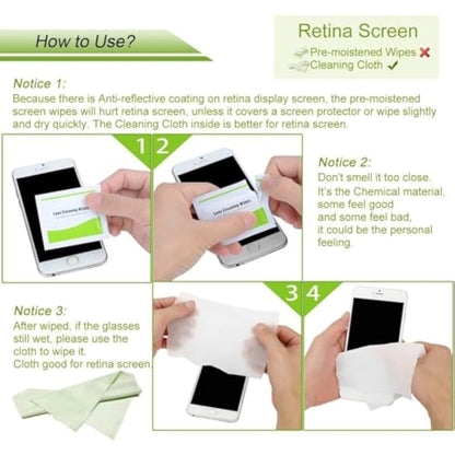 Screen Wipes Individually Wrapped, EOTW 120 Computer Glasses Screen Cleaner Wipes for Monitor/Laptop/iPad/Mobile Phone/LCD TV/Tablet PC/Keyboard Cleaning Kit