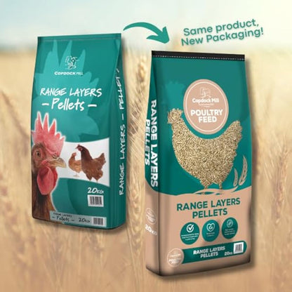 Copdock Mill Range Layers Pellets 20kg – Chicken Food for Hens and Laying Poultry, Ducks, Geese, Bantams – 100% Natural Pellets