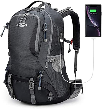 G4Free Hiking Backpack 50L Waterproof Backpack with Rain Cover for Mountaineering Travel Camping Trekking Outdoor Sports for Men Women