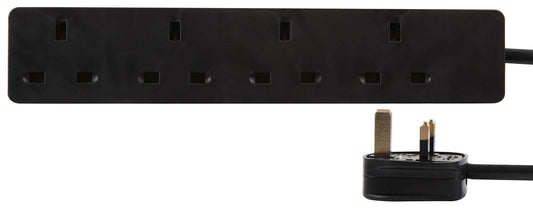 PRO ELEC PELB1413 4-Gang Extension Lead, 20m, Black