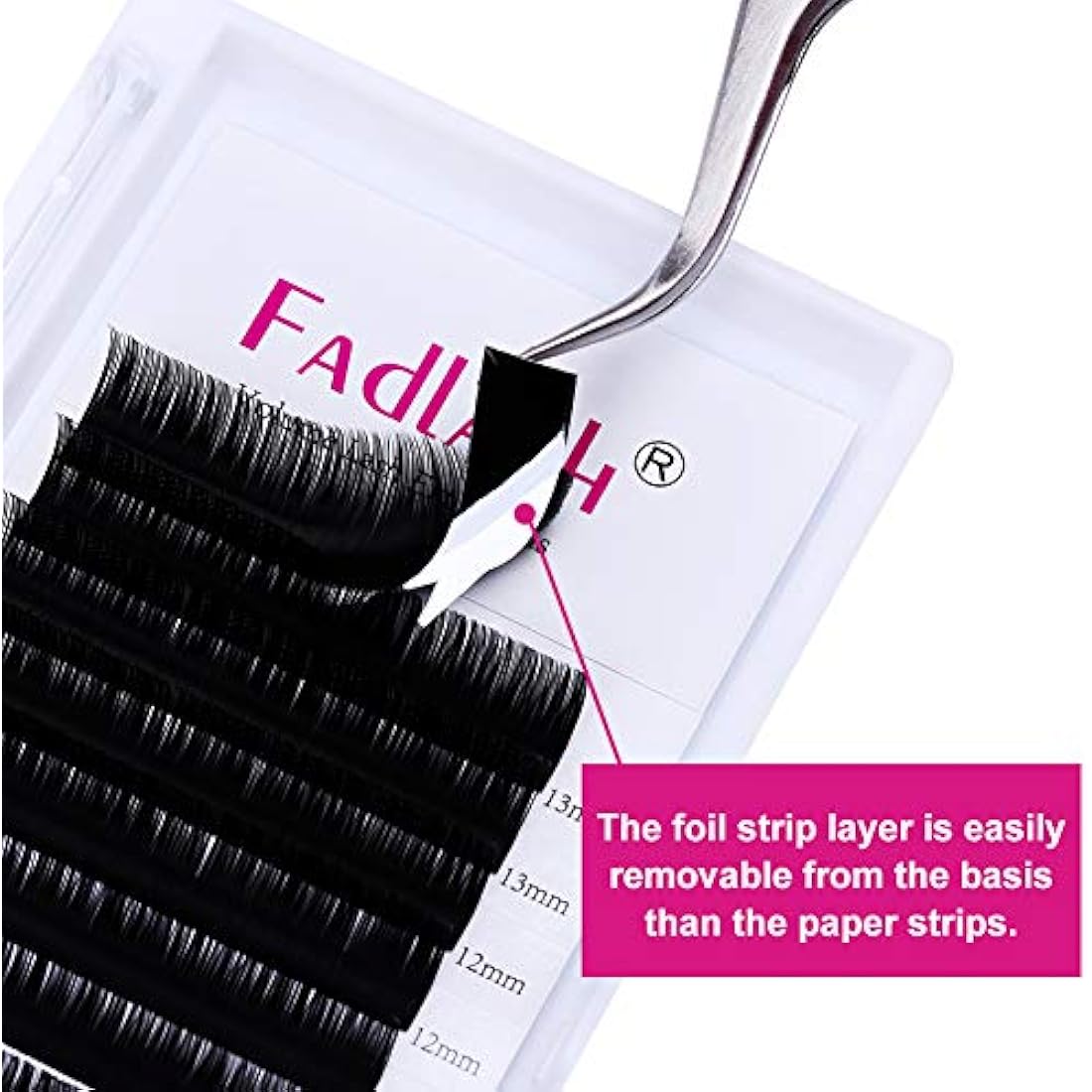 Eyelash Extensions 0.10mm C Curl Mix 8-14mm Fadlash Classic Lash Extensions 1:1 Individual Classic Eyelashes Black Matte Single Lashes Extension Professional
