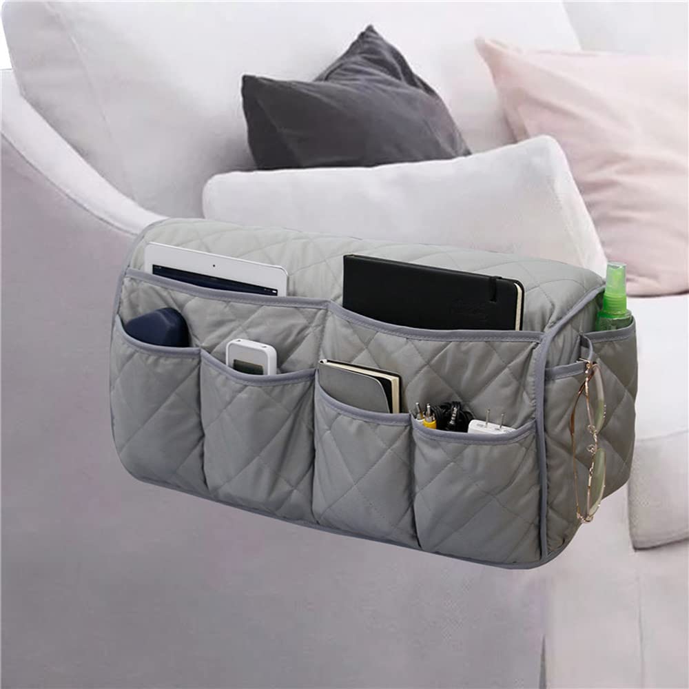 DZOZO Sofa Armrest Organizer Arm Rest Organiser Hanging Sofa Caddy Storage Bag TV Remote Control Holder Chair Tidy Couch Arm Rest Storage Bag Couch