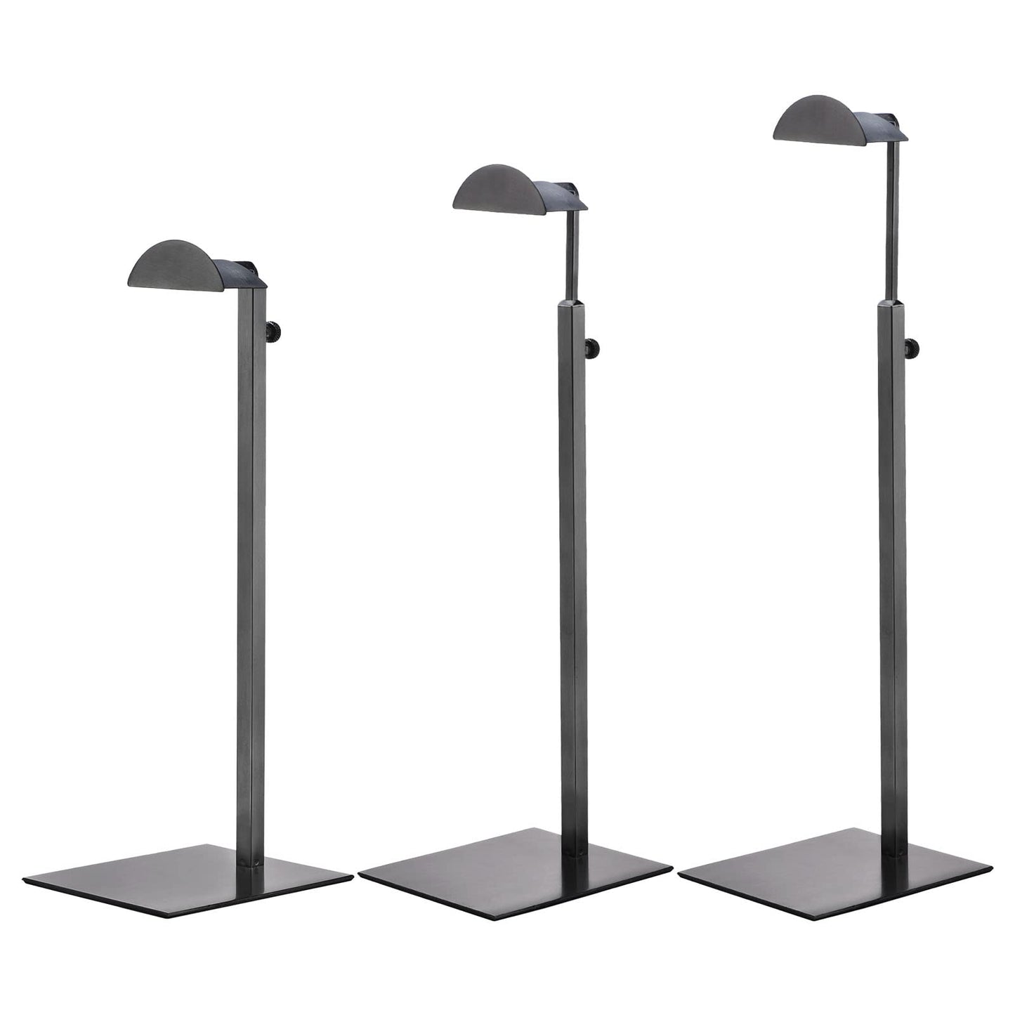 sourcing map Purse Display Stand Set 3 Pack Metal Adjustable Handbag Rack Single Hook Holder for Boutique Store - Black