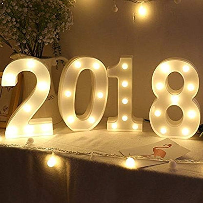 HONPHIER® LED Number Lights Marquee Decoration Light Up Numbers Night Light Lights Sign for Home Party Wedding Anniversary Decor Battery Operated (8)