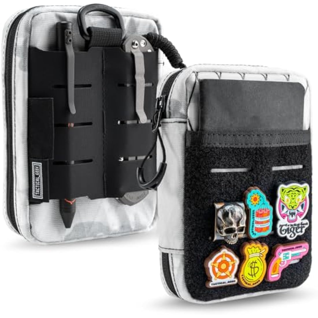 TACTICAL GEEK Block E3.0 EDC Compact Waist Pocket Pouch, Men EDC Pouch Organizer, Multi-Purpose Molle Tool Pouch, Utility Tool Organizer Bag for Daily Essentials Carry, X-White