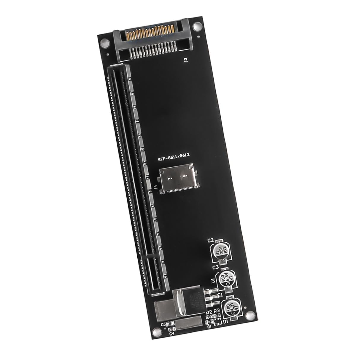 VOANZO Oculink SFF-8611/8612 to PCI-E 4.0 x16 Expansion Card with SATA Power Connector for External Graphics Cards
