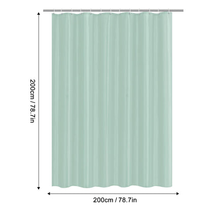 LUKDUNG 200 x 200 cm Polyester Textile Shower Curtain Anti-Mould for Bathroom, Curtain for Bathtub Shower Made of Fabric Waterproof Washable Shower