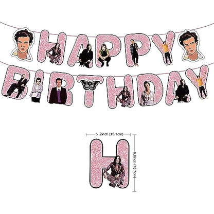 Singer Birthday Party Decorations, Singer Party Supplies Music Star Happy Birthday Banners Balloons Cupcake Cake Toppers for Fans Girls