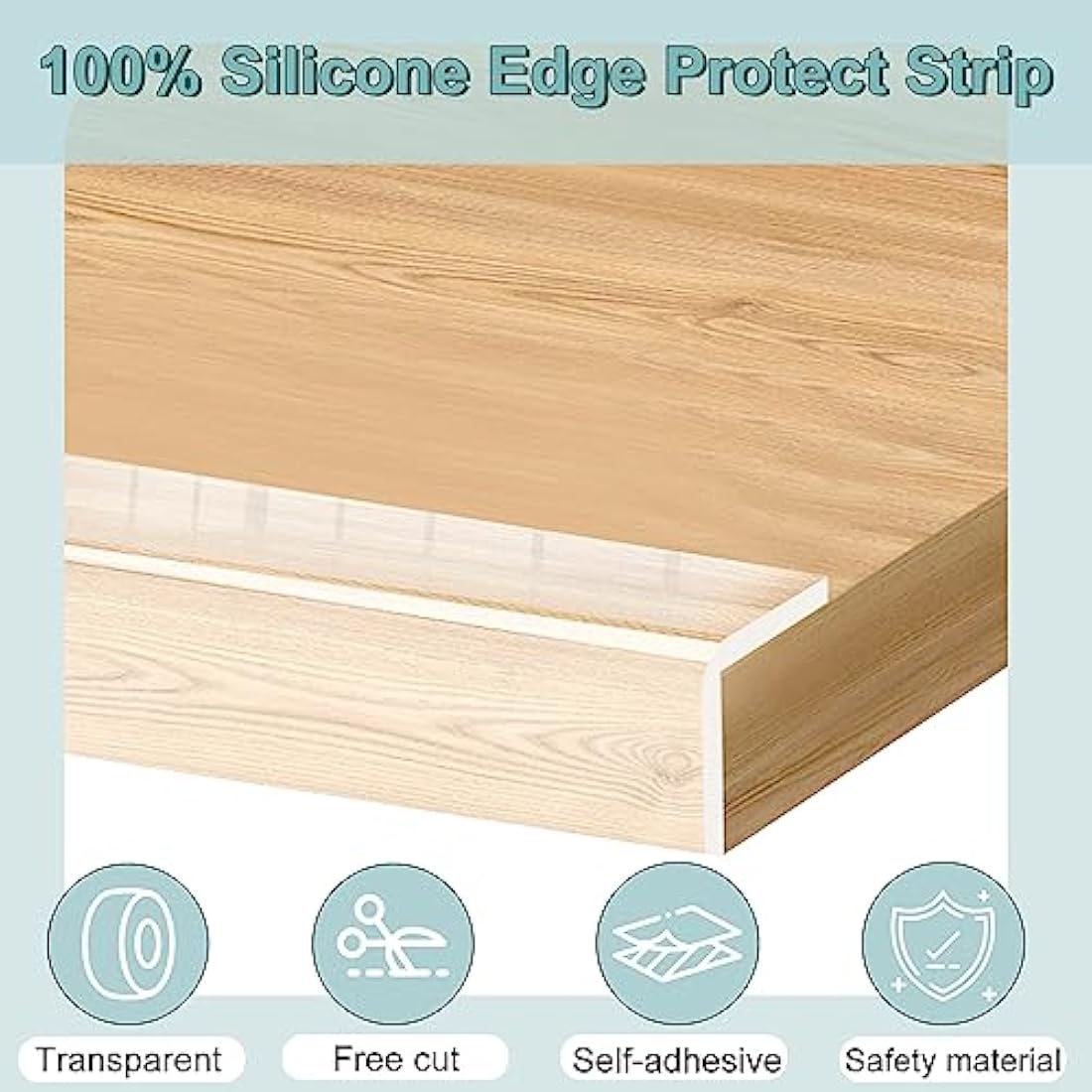 Baby Proofing Edge Protector, Safety Edge & Corner Guards Clear Edge Protector Strip Adhesive Baby Corner Protectors for Furniture Table Sharp Drawer (5m Length / 3cm Width)