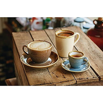 Olympia Kiln Ocean Cappuccino Coffee Cups Set 340 ml/12 oz (Pack of 6) - Fits Saucers: GP333, GP349, GP365, GP481 - GP348