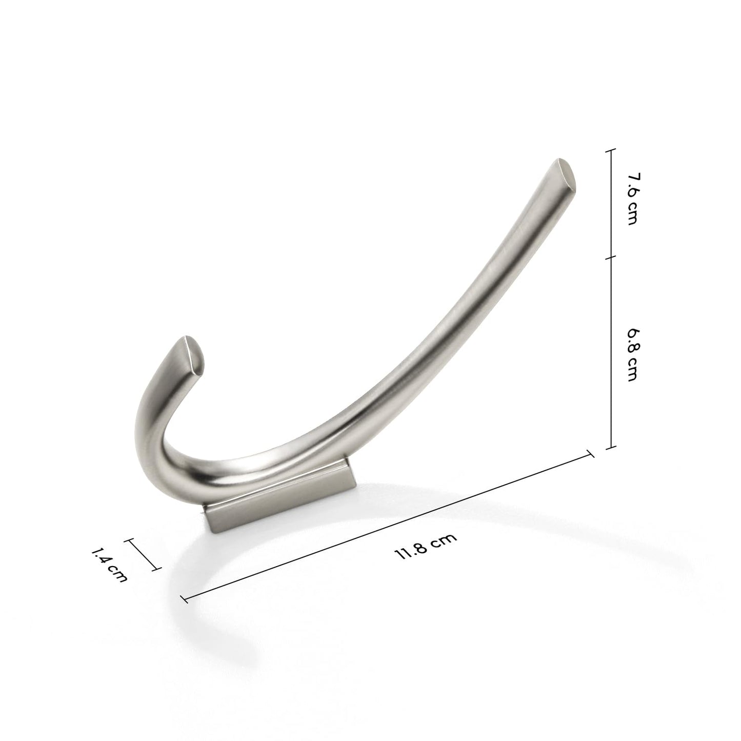SARIHOSY Miniature Wall Hook Silver Grey Metal Hook Rail and Decorative Hooks for Hanging, Chrome-Plated Wall Hooks Grey Wall Mounted Door Coat Hook