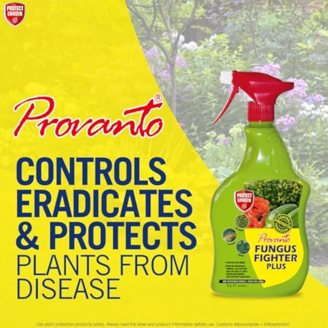 Provanto - Fungus Fighter Plus - Eradicates, Controls & Protects for Up To 3 Weeks - Garden Care, Plant Protection, Ready to Use Fungicide, Use Indoor & Outdoor on Flowers, Fruit & Veg, Shrubs - 1L