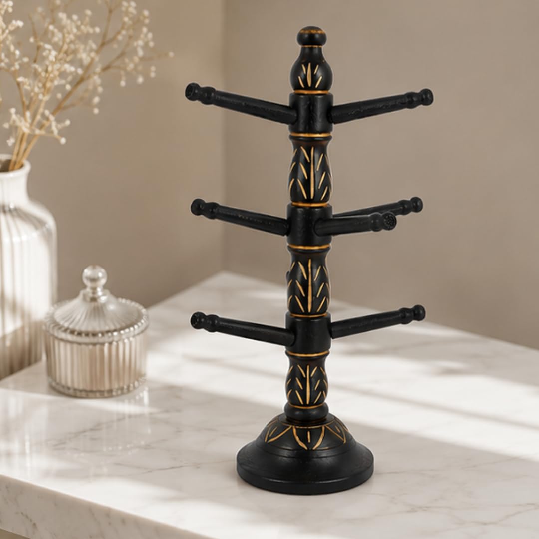 BIGNAY Wooden Bangle Stand Organizer | Bracelet & Watch Display Holder | Jewelry Storage Rack for Dressing Table, Home & Retail Display