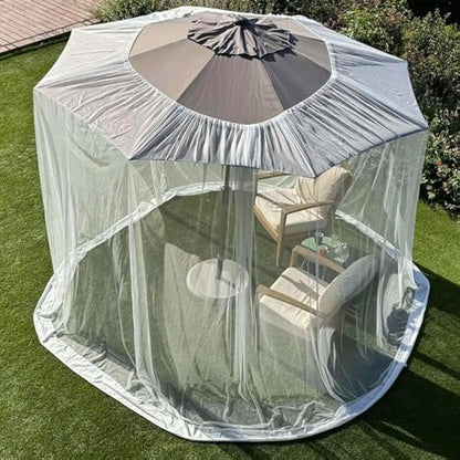 Mosquito Net for Umbrella 11 FT | Large Sizes & Fabric Designed for Outdoors | Insect House Screen Netting for Patio, Porch & Garden Terrace | Outside Canopy Bug & Fly Protection Enclosure