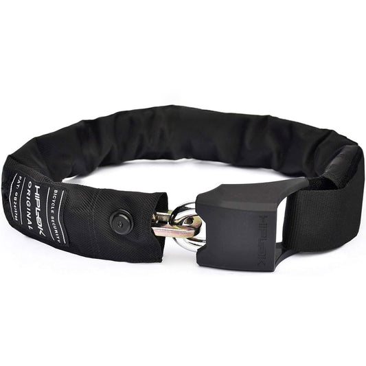 Hiplok Original Bike Chain with Lock - Black. 85cm with Stainless Steel Bicycle Chain Lock. 3 Keys + 10 Year Warranty. Sold Secure Silver Bike Lock