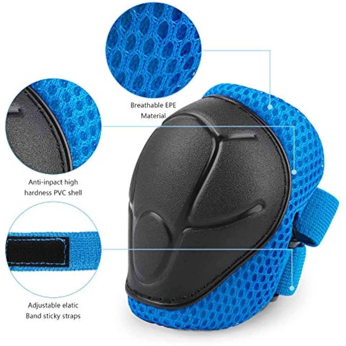 Jim's Store Kids Bike Helmet for 3-10 years old Helmet and Knee Pads Set Adjustable Elbow &Wrist Pads Protective Gear Set for Skateboard Scooter Cycling Roller Skating Boys Girls