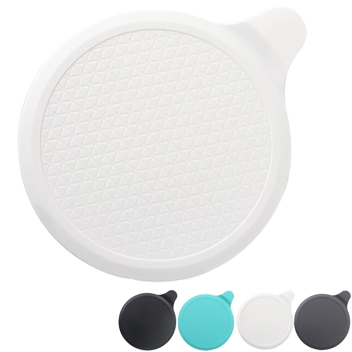 Tomario Silicone Bathtub Stopper, 6" Extra Large Sink Plug, Universal Shower Drain Tub Stopper for Kitchen Sink Bathroom White