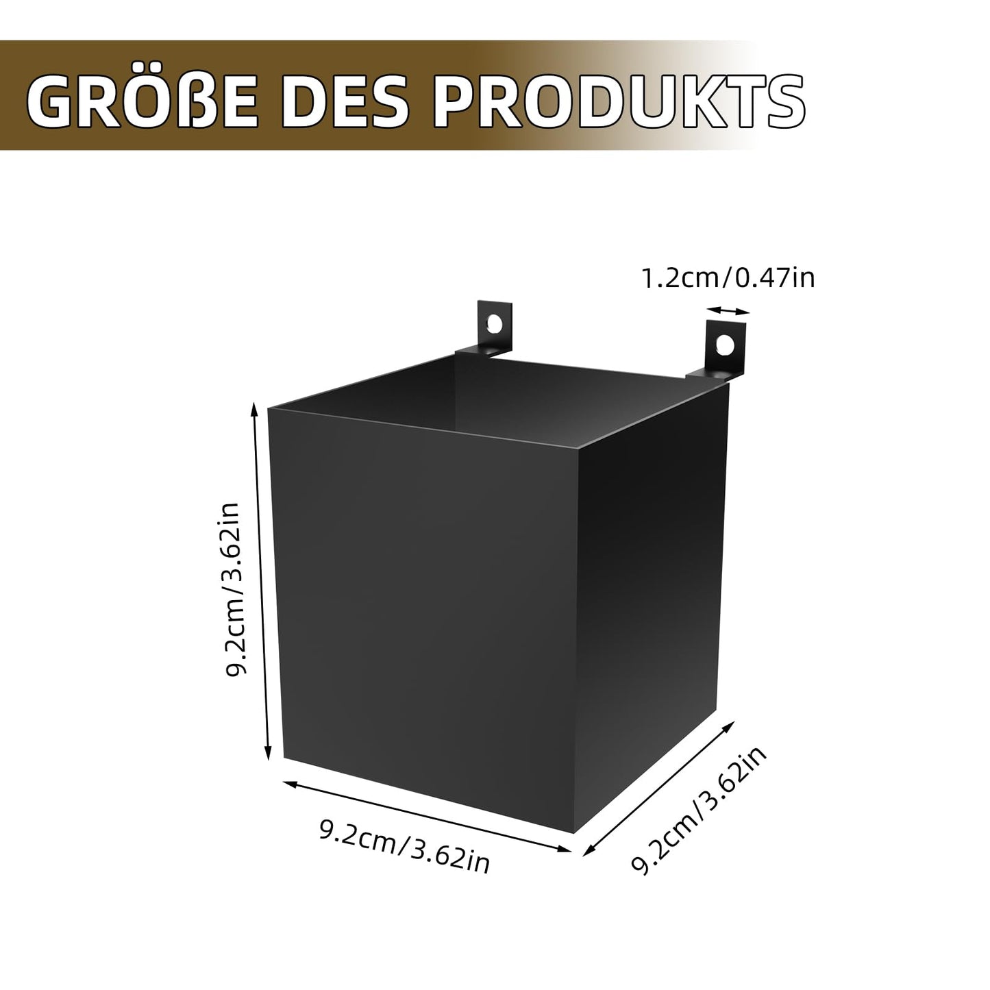 URCheers Wall Organizer Metal for Acoustic Panels with Hooks, Box & Shelf, for Acousticpanels, Slatted Wall Panels & Accessories, Ideal for Office